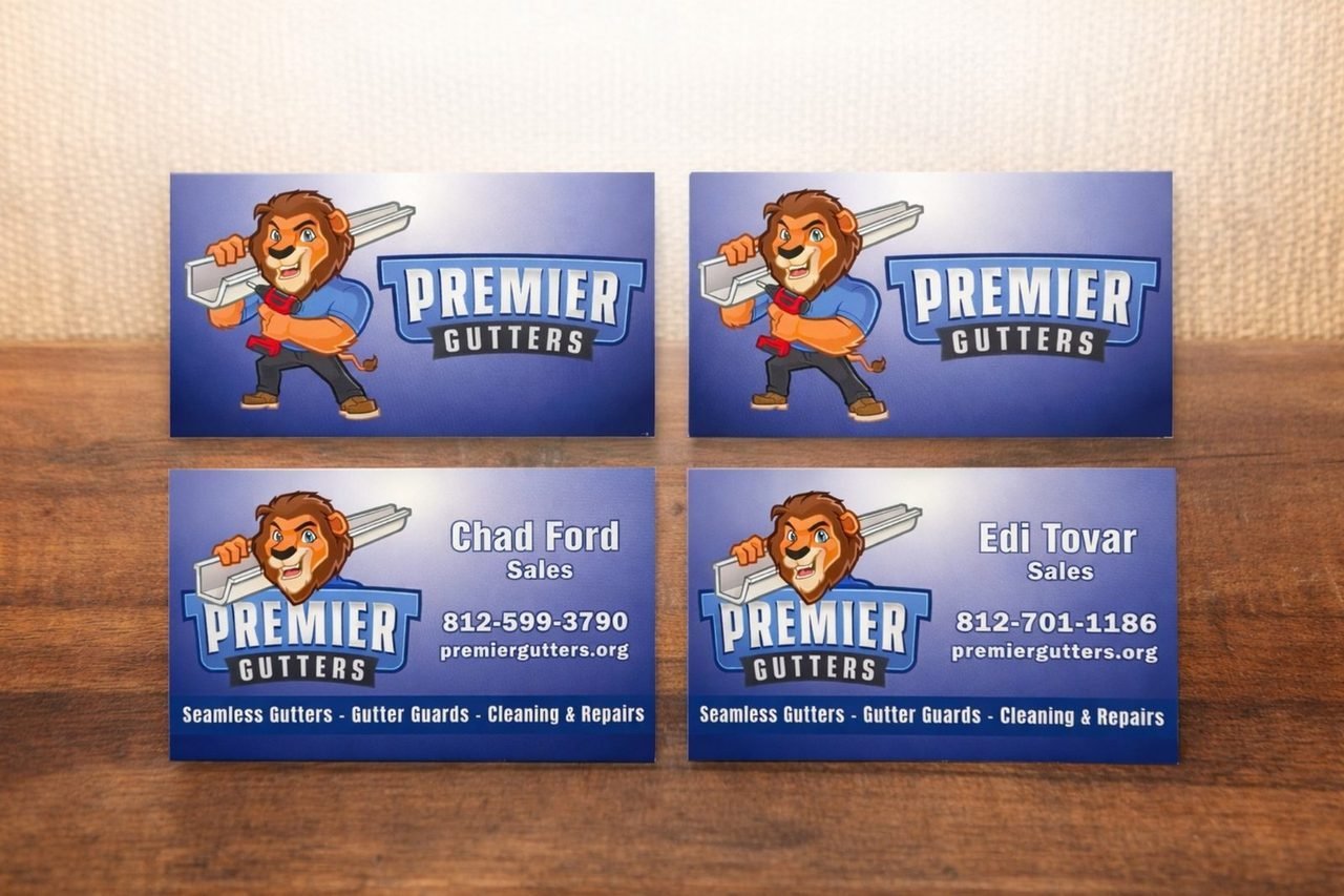 Premier Gutters business cards