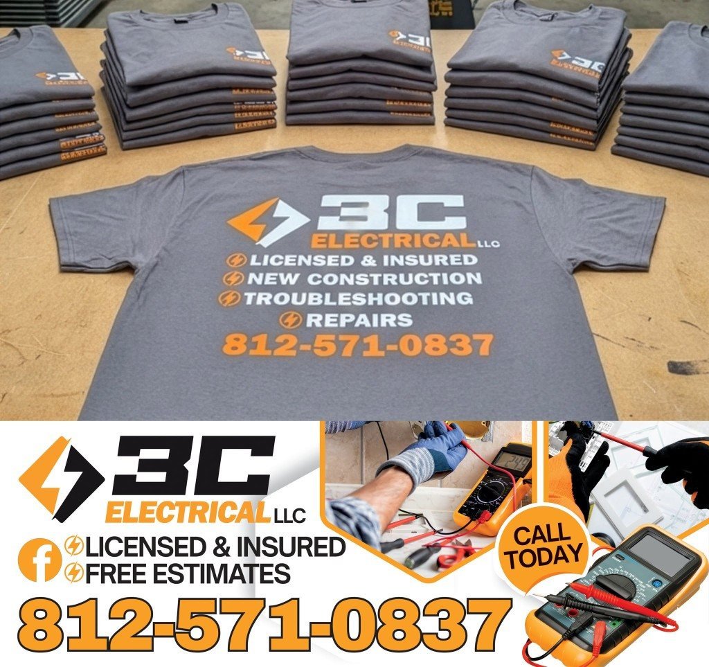 3C Electrical branded shirts and coordinated promotional graphic